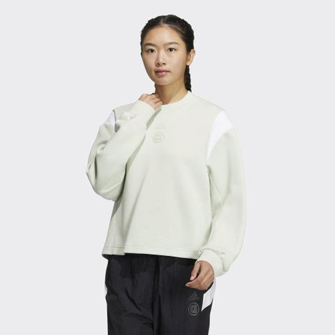 ADIDAS 愛迪達 UST SWT SEP T1 女 圓領套頭衫-HR8158