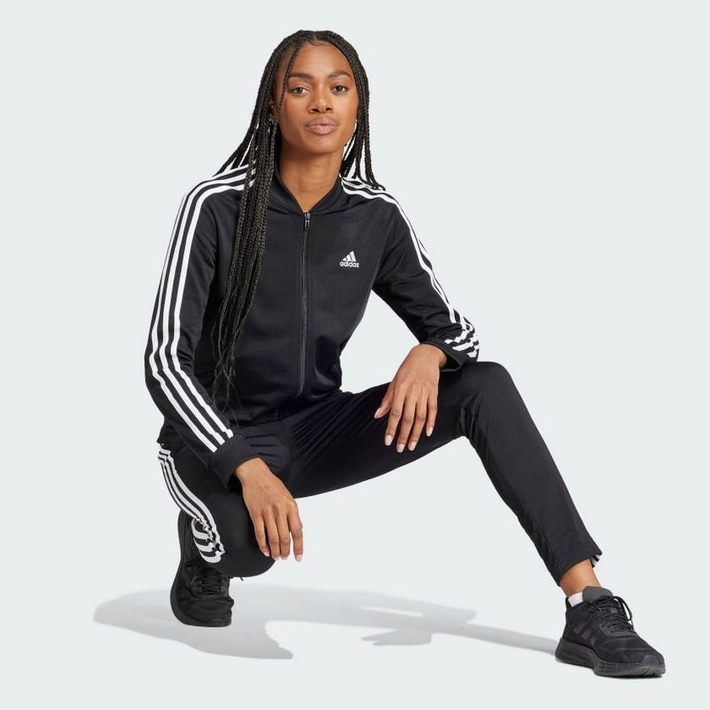 ADIDAS 愛迪達  ESSENTIALS 女 套裝 黑-IJ8781