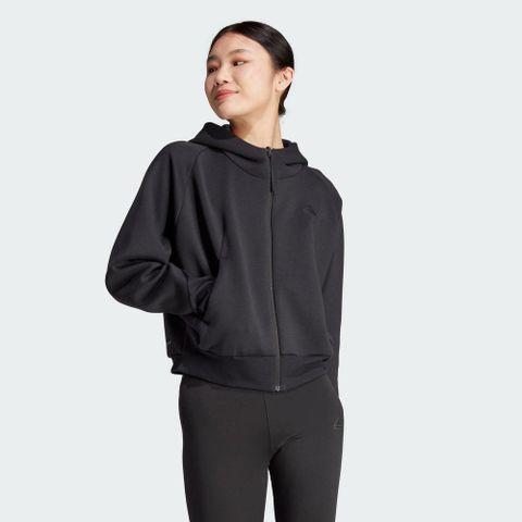 ADIDAS 愛迪達 Z.N.E. AEROREADY 吸濕排汗 女 長袖外套 黑-IN5128