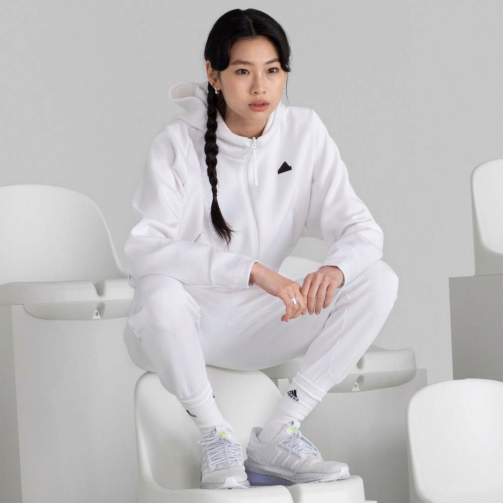 ADIDAS 愛迪達  Z.N.E. AEROREADY 吸濕排汗 女 運動長褲 白-IN5140