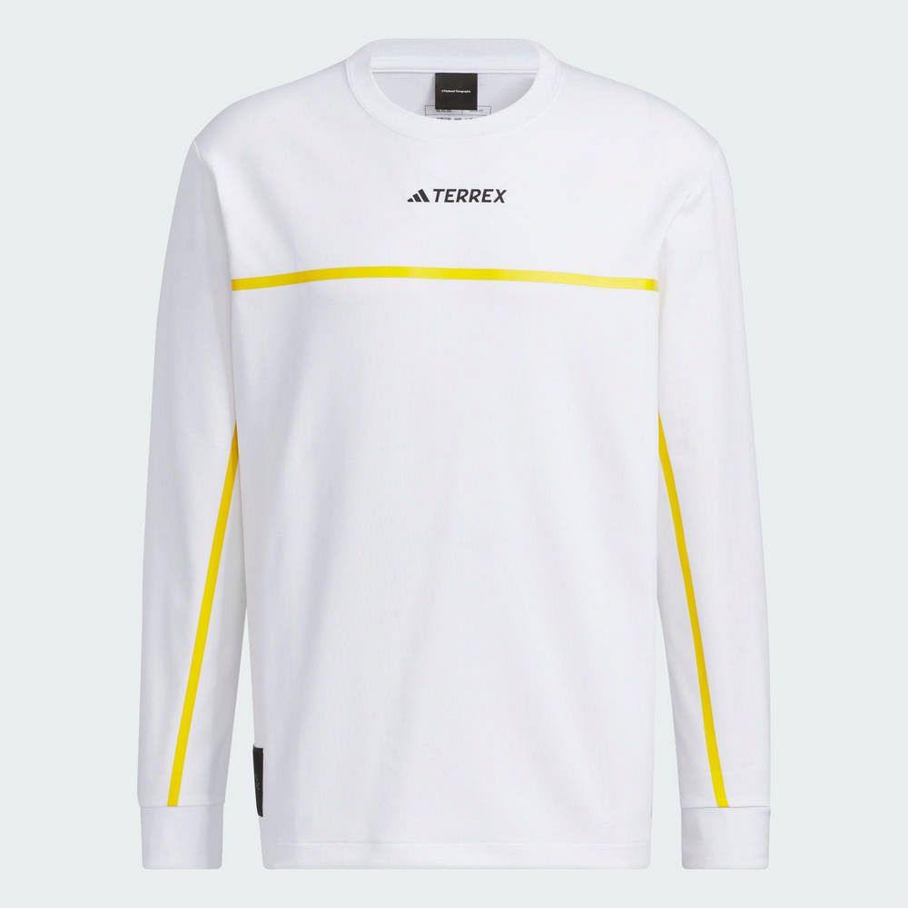 ADIDAS 愛迪達 NATIONAL GEOGRAPHIC AEROREADY 吸濕排汗 男 長袖上衣 白-IL8976