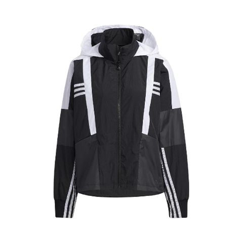 ADIDAS 愛迪達 外套 Sport Jacket Color 女款 黑 白 連帽外套 運動外套 H09730