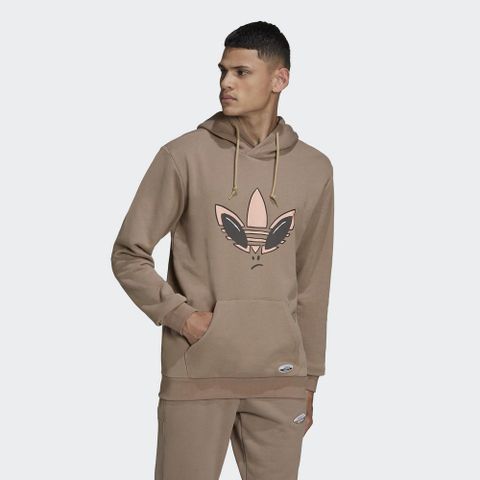 ADIDAS 愛迪達 Q1 Hoodie 男 連帽T恤 卡其-HC9450