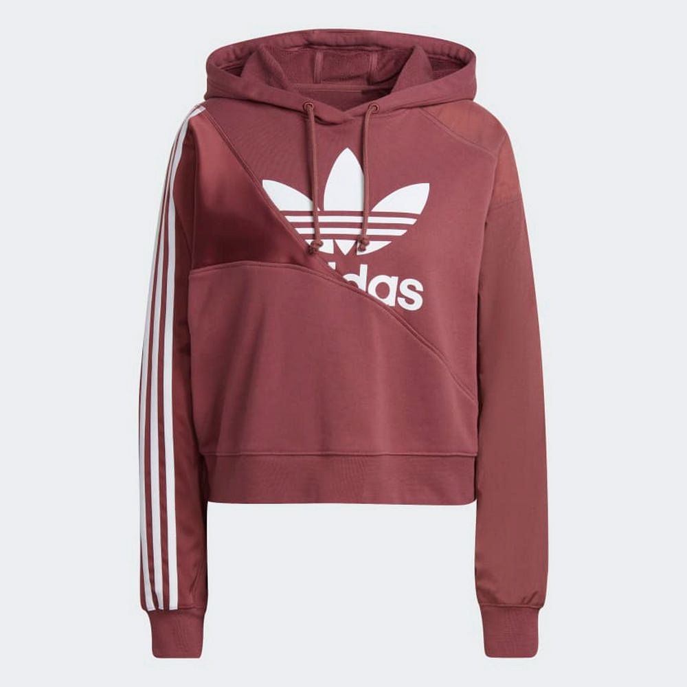 ADIDAS 愛迪達 HOODIE 女 連帽T恤 紅-HC7035