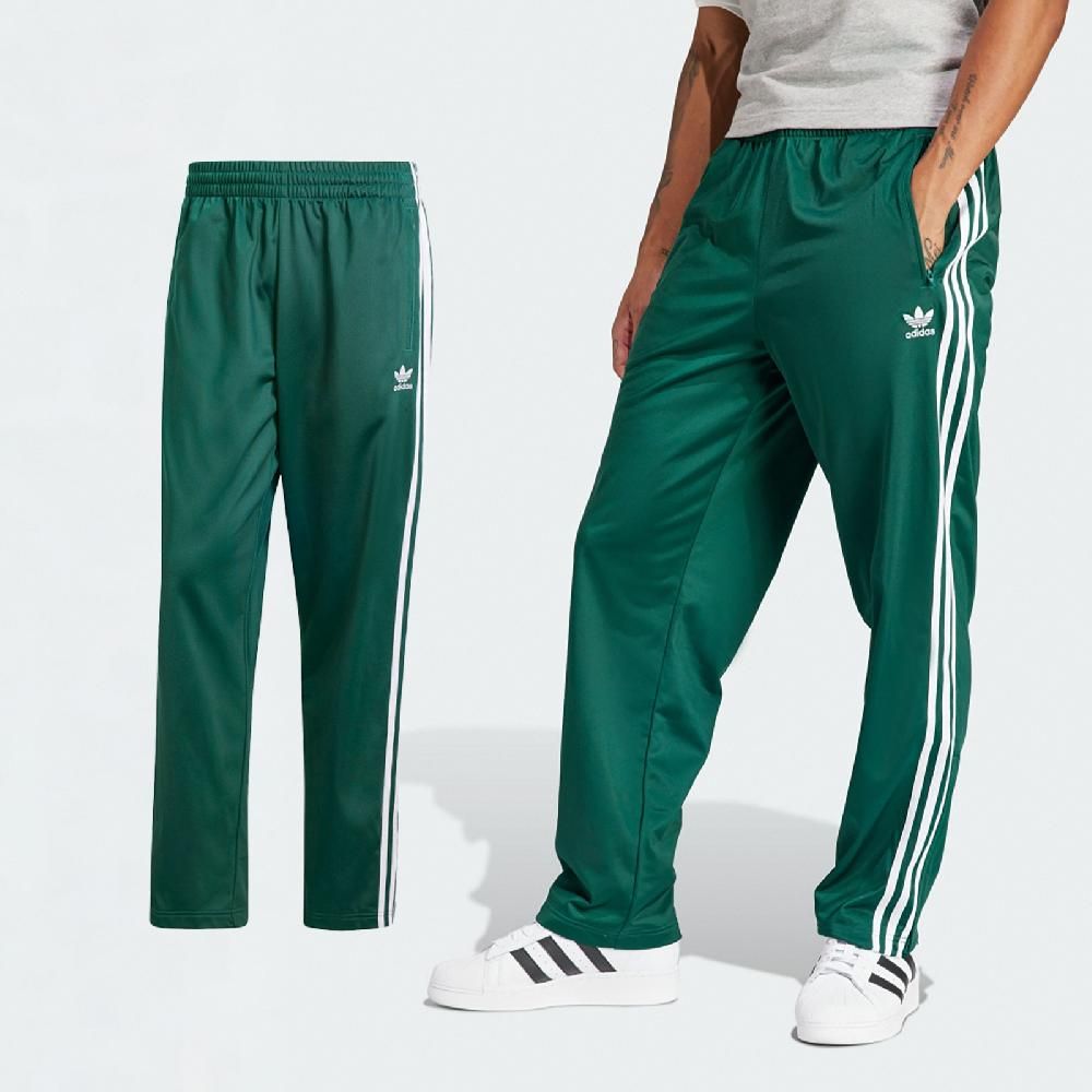 ADIDAS 愛迪達   長褲 Adicolor Pants 男款 綠 白 可調褲頭 拉鍊口袋 三條線 三葉草 褲子 IM9476