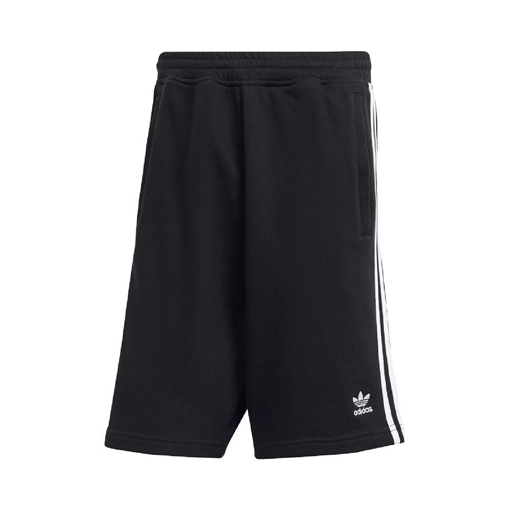 ADIDAS 愛迪達   短褲 Adicolor 3-Stripes Shorts 男款 黑 白 鬆緊帶 毛巾布 褲子 IU2337