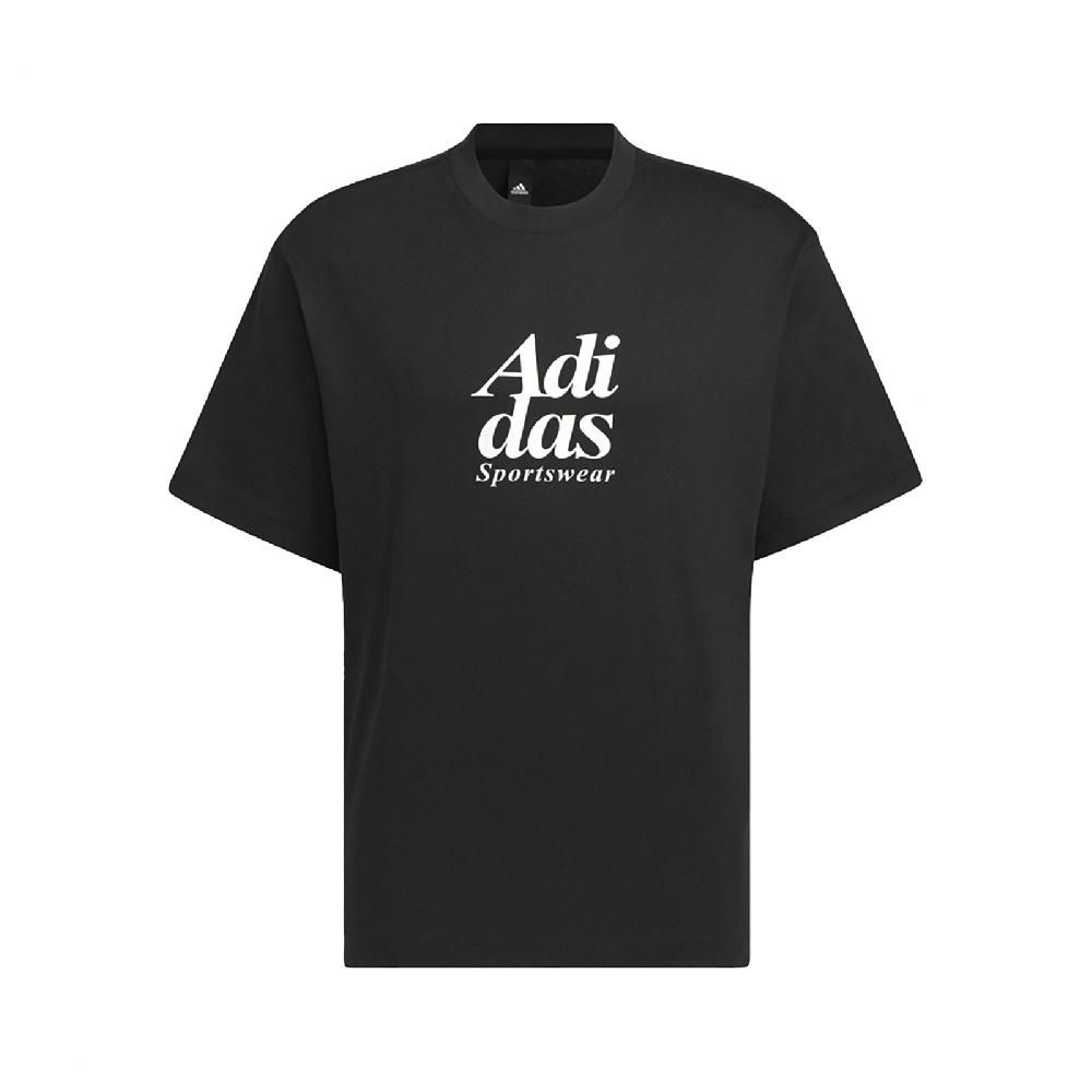 ADIDAS 愛迪達   短袖 Sports Tee 男款 黑 白 寬鬆 運動 短T IT3925