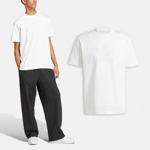 ADIDAS 愛迪達 短袖 Mono Tee 男款 白 三葉草 全白 短T IZ2526