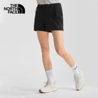 【The North Face】女 防潑水附腰帶休閒短褲-NF0A81OMJK3