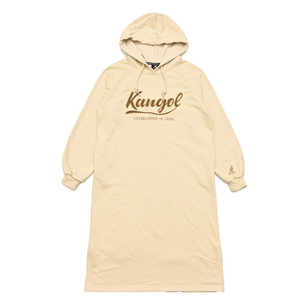 KANGOL  長袖 帽T 奶茶色 潮寫LOGO 6252158101