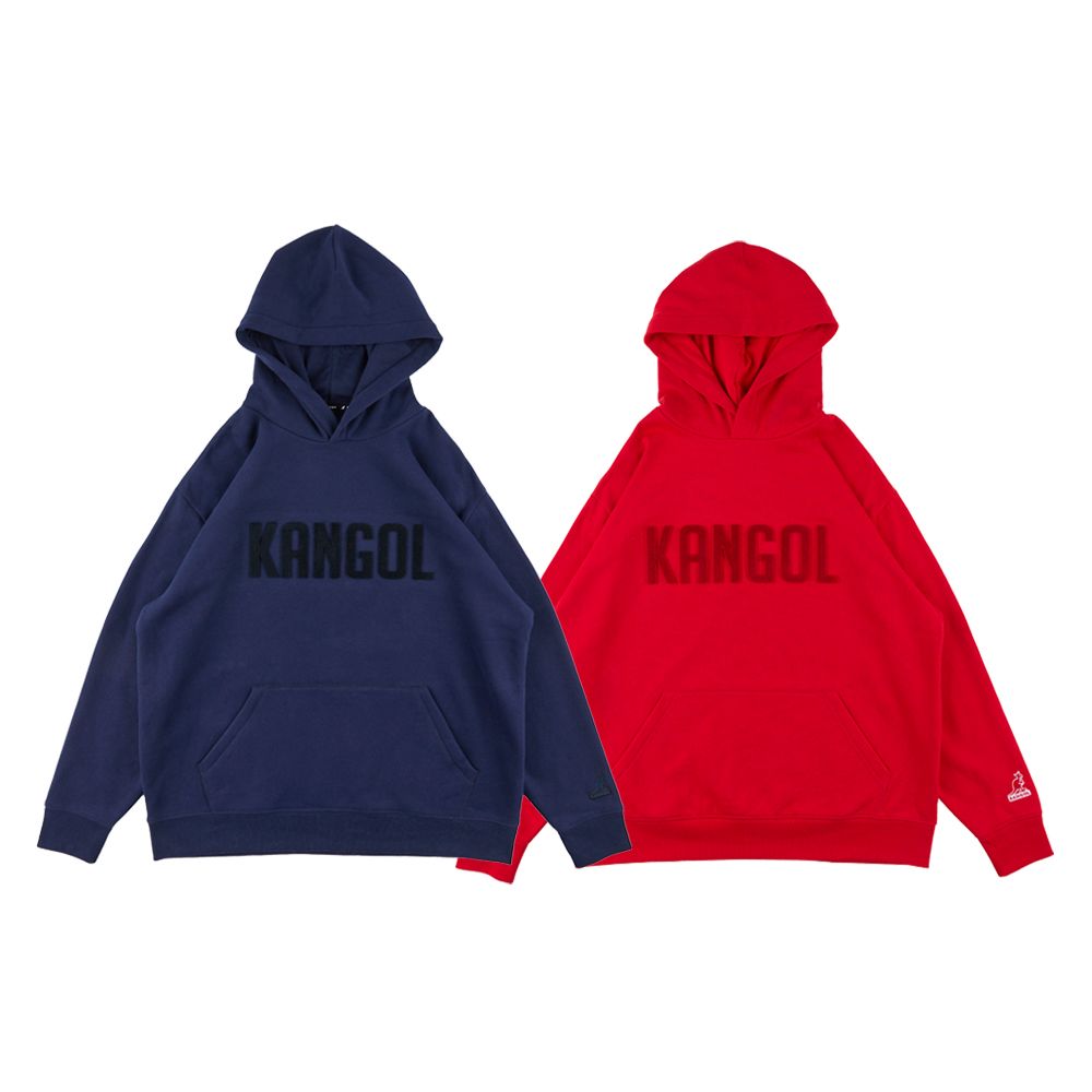 KANGOL  帽T 紅 深藍 立體刺繡LOGO 口袋 中性 6355106642 6355106780