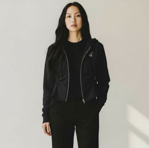 KANGOL 外套 黑 抽繩 短版 連帽 薄外套 女 6552140120