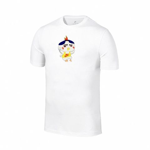 NIKE 耐吉 T恤 NSW T-Shirts 塗鴉 男款 運動休閒 小雞 拉麵 童趣 圓領 白 彩 DD1323-100