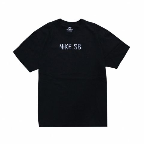 NIKE 耐吉 T恤 SB TEE 圓領 棉質 滑板 男款 馬賽克拼接造型 穿搭推薦 基本款 黑 白 DJ1215-010