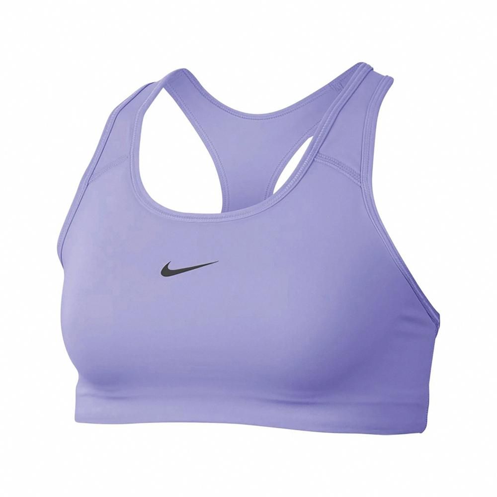 NIKE 耐吉  運動內衣 1-Piece Pad Bra 女款 中度支撐 健身 重訓 瑜珈 吸濕排汗 紫 黑 BV3637-569