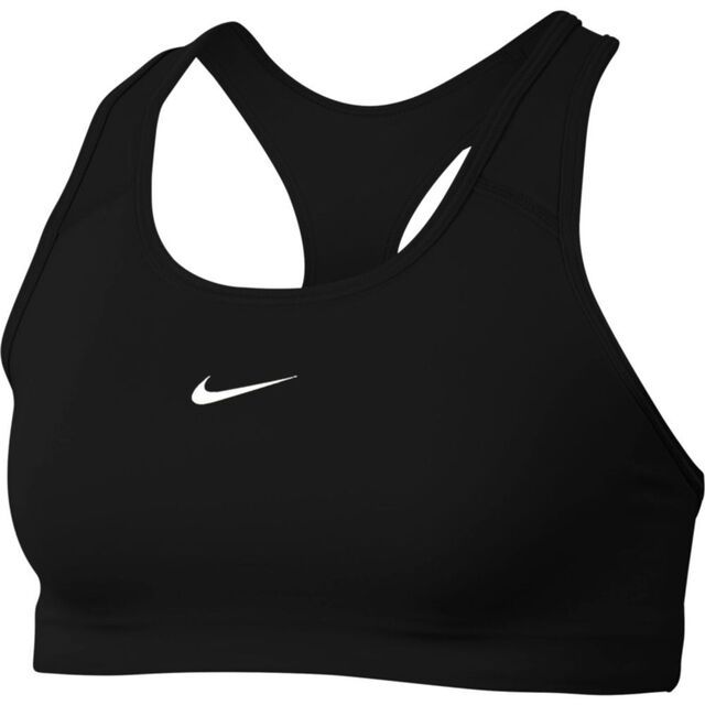 NIKE 耐吉  As Swoosh Bra Pad [BV3637-010] 女 運動內衣 中度支撐 運動 瑜珈 健身 黑白