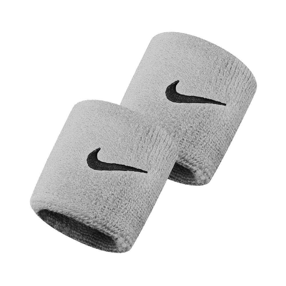 NIKE 耐吉  護腕 Swoosh 灰色 男女款 毛巾布 彈性 吸濕排汗 雙入裝 NNN0405-1OS