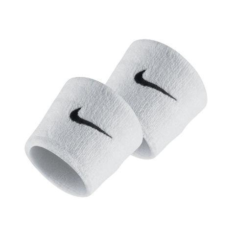 NIKE 耐吉 護腕 Swoosh Wristbands 男女款 球類運動 兩入 勾勾 基本款 白 黑 NNN0410-1OS