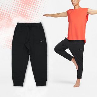 Nike 褲子 YOGA Pants 男款 黑 長褲 中磅數 運動 瑜珈 鬆緊 伸展運動 DQ4883-011
