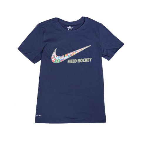 NIKE 耐吉 T恤 Field Hockey Tee 女款 運動休閒 吸濕排汗 DRI-FIT 圓領 藍 彩 561423419F-H05