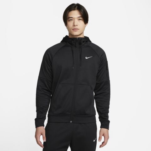 NIKE 耐吉 AS M NK TF HD FZ 半開襟上衣 男 黑色-DQ4831010