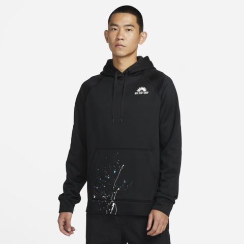 NIKE 耐吉 AS M NK TF FLEECE TOP DYE 連帽上衣 男 黑色-DV9907010