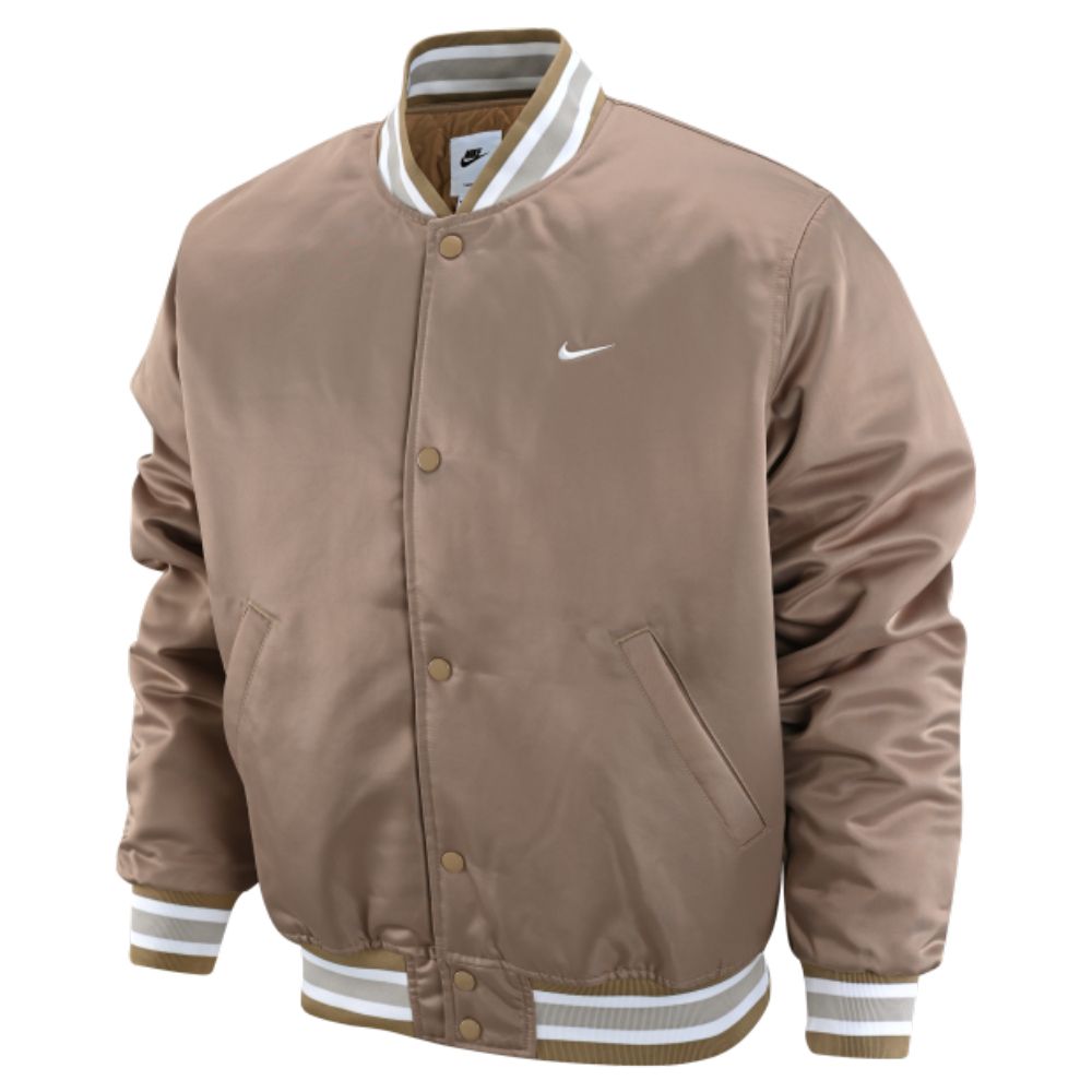 NIKE 耐吉 AS M NK AU SATIN DUGOUT JKT 休閒外套 男 卡其色-DX0659247