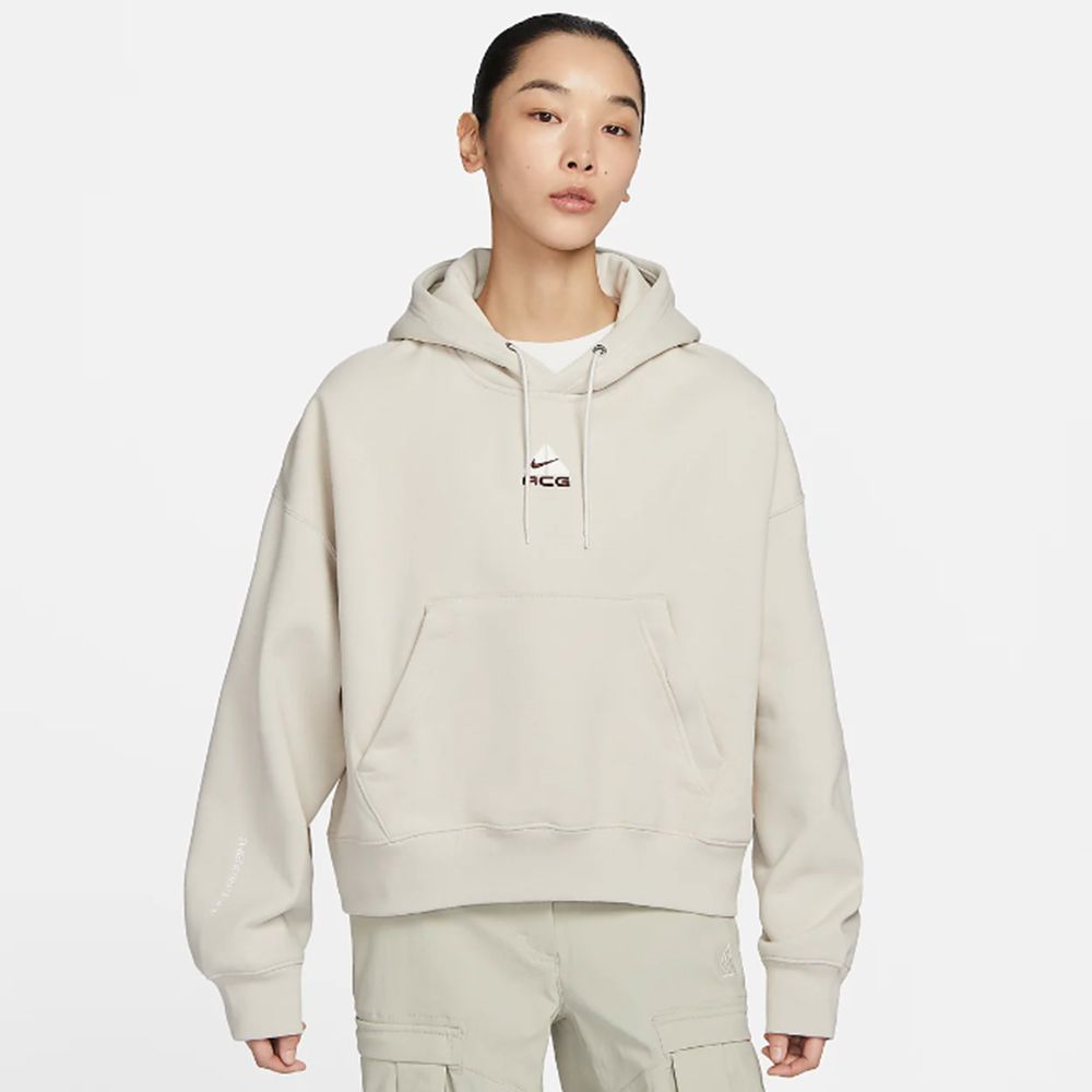 NIKE】AS W ACG TF TUFF FLC HOODIE 連帽上衣女米色-DQ5808104