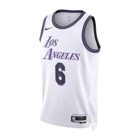 Nike 球衣 LeBron James Edition Jersey 男款 白 紫 復刻 無袖上衣 洛杉磯 DO9597-101