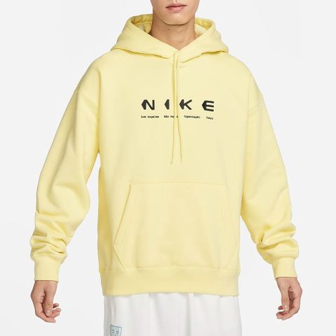 NIKE 耐吉 AS U NK SB FLC PO CITY INFO 長袖上衣 中 黃色-DV9047706