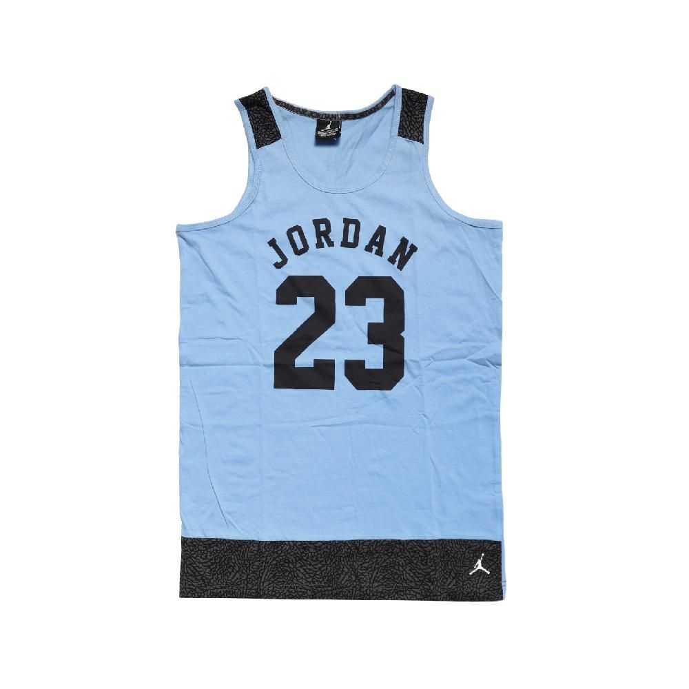 NIKE 耐吉  背心 Jordan Tank 藍 黑 女款 童裝 大童 爆裂紋 喬丹 無袖 53311ST513-206