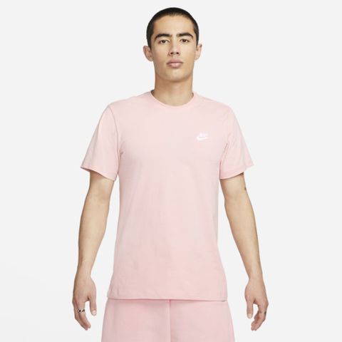 NIKE 短T NSW 粉色 刺繡LOGO 基本款 短袖 上衣 男 AR4999-686