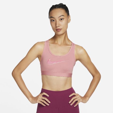 NIKE 耐吉 運動內衣 NSW Medium Support 女款 粉紅 中強度支撐 吸濕 排汗 FB4125-618