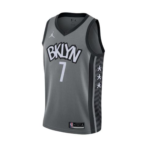 Nike 球衣 男款 灰 白 籃網隊 KD 布魯克林 Nets NBA 7號 籃球 Durant 快乾 城市版 CV9469-005