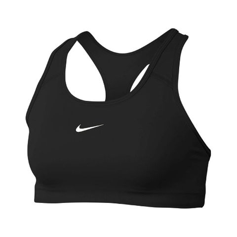Nike 耐吉 運動內衣 Swoosh 1-Piece Pad Bra 女款 黑 中度支撐 健身 重訓 瑜珈 BV3637-010