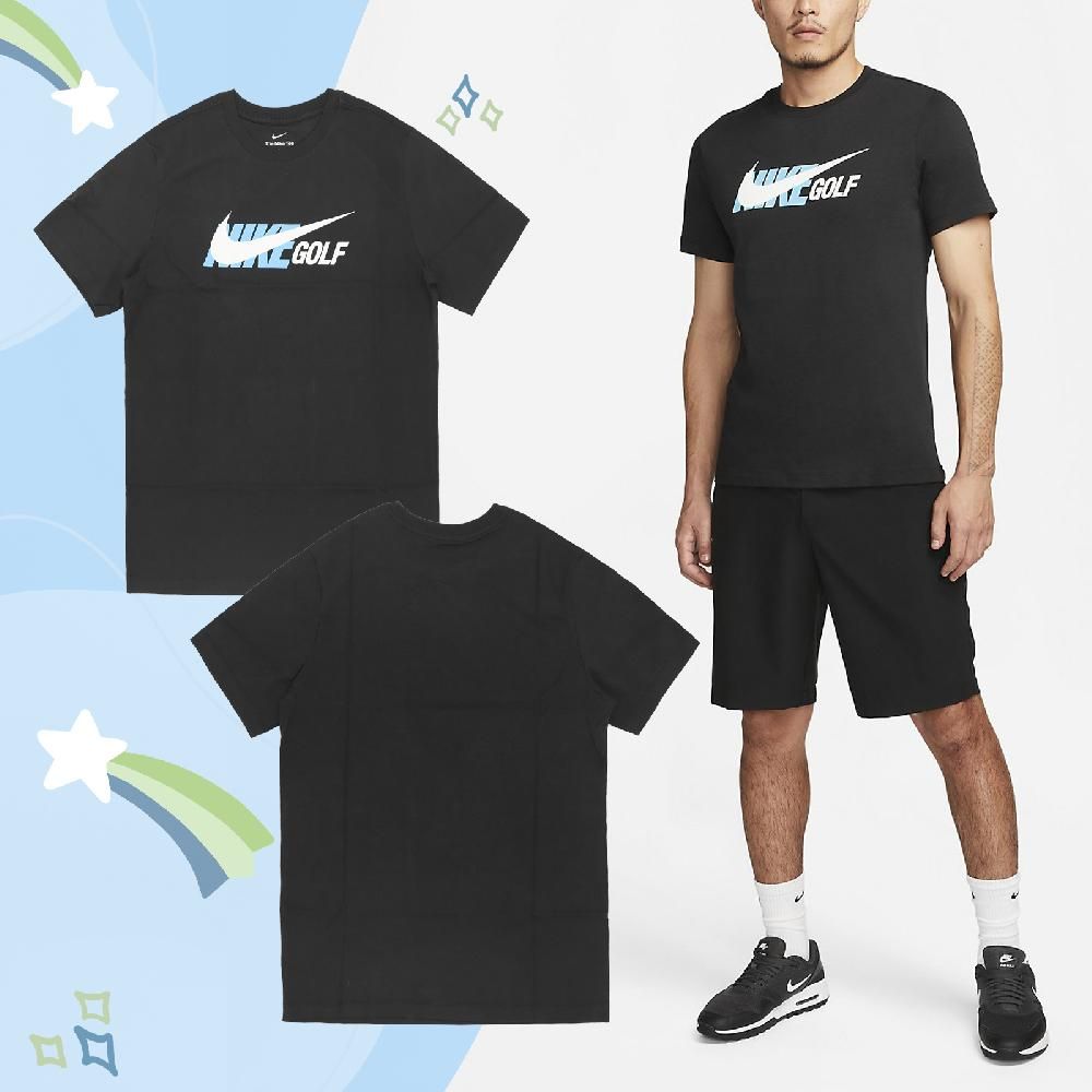 NIKE 耐吉   短袖 Golf Tee 男款 黑 藍 白 純棉 棉T 短T 大LOGO 勾勾 DZ2644-010