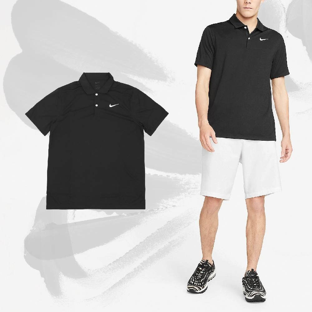 NIKE 耐吉   Polo衫 Golf 男款 黑 白 高球 短袖 上衣 吸濕 快乾 高爾夫 小勾 CU9793-010