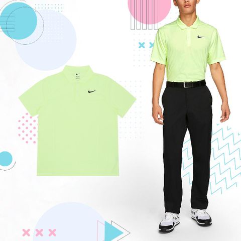 NIKE 耐吉 Polo衫 Golf 男款 螢光綠 黑 高球 短袖 上衣 吸濕 快乾 高爾夫 小勾 CU9793-701