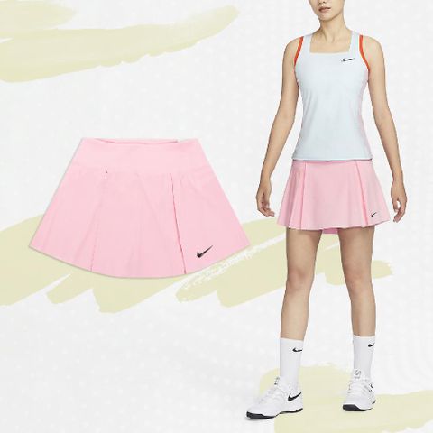Nike 耐吉 褲裙 Dri-FIT Advantage 女款 粉紅 黑 吸濕排汗 內置短褲 高爾夫球裙 小勾 DX1422-690