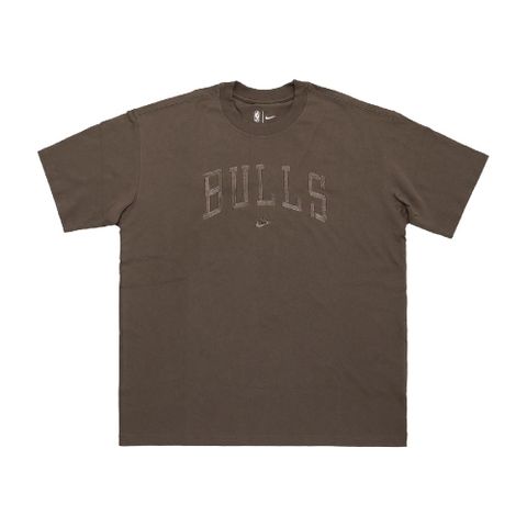 NIKE 耐吉 短袖 NBA 男款 棕 寬鬆 刺繡 BULLS 芝加哥 公牛 短T 小勾 FJ0566-040