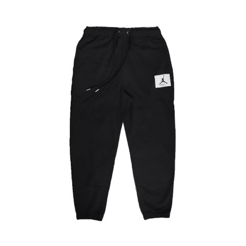 NIKE 耐吉 長褲 Fleece Trousers 內刷毛 男款 喬丹 飛人 抽繩 口袋 黑 白 DA9813-010