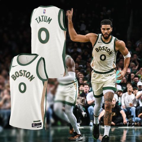 Nike 耐吉 球衣 Jayson Tatum Boston Celtics NBA 城市版 塞爾提克 白 綠 背心 DX8488-133