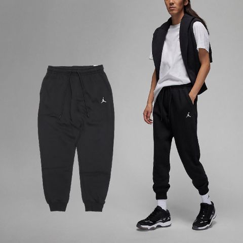 Nike 耐吉 長褲 Jordan Essentials 男款 黑 白 抽繩 束口 內刷毛 棉褲 運動 休閒 FJ7780-010