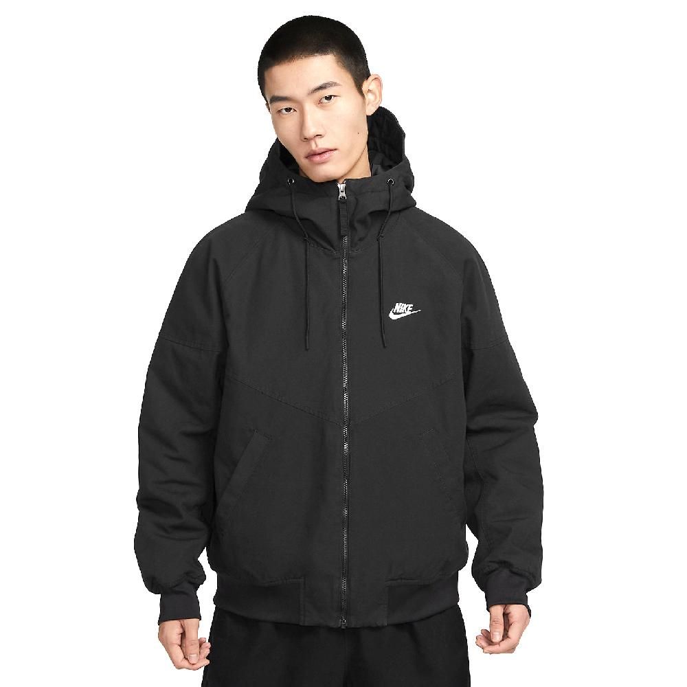 NIKE 耐吉 Nike 耐吉 防風外套 NSW Windrunner 黑 白 保暖 男款 立領 寬鬆 連帽 長袖 DX0693-010