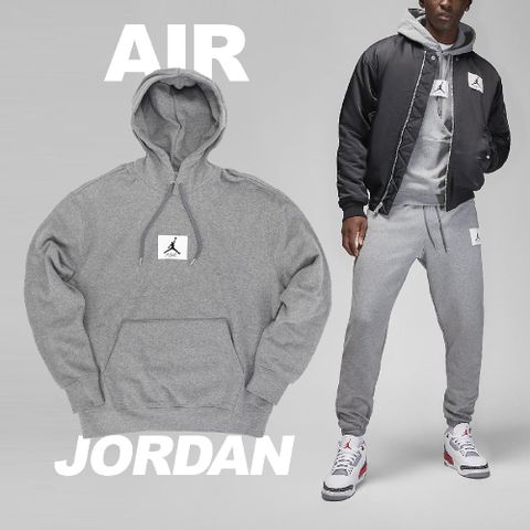 Nike 連帽上衣 Jordan Essentials 男款 深灰 基本款 喬丹 長袖 帽T 休閒 經典 DQ7339-091
