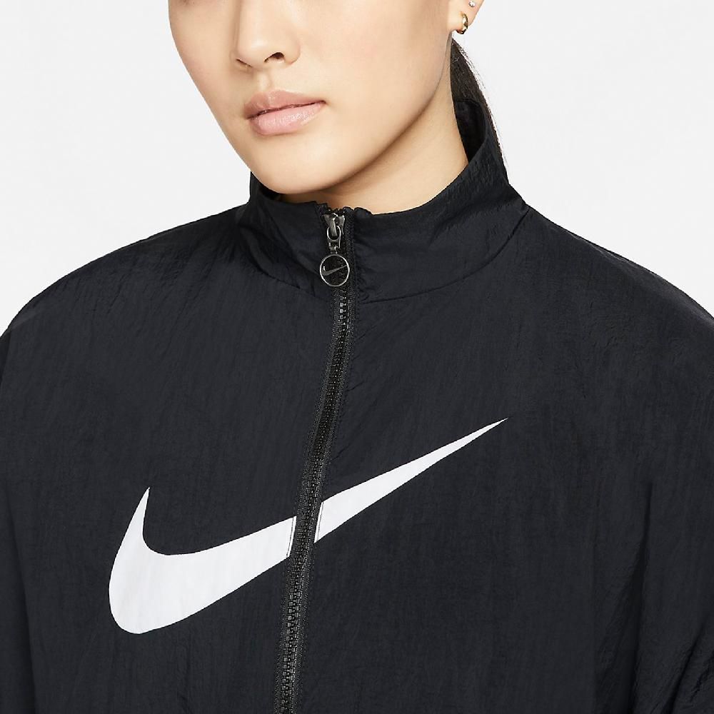 NIKE 耐吉  夾克外套 NSW Essential Woven Jacket 女版 黑 尼龍 大勾 DM6182-010