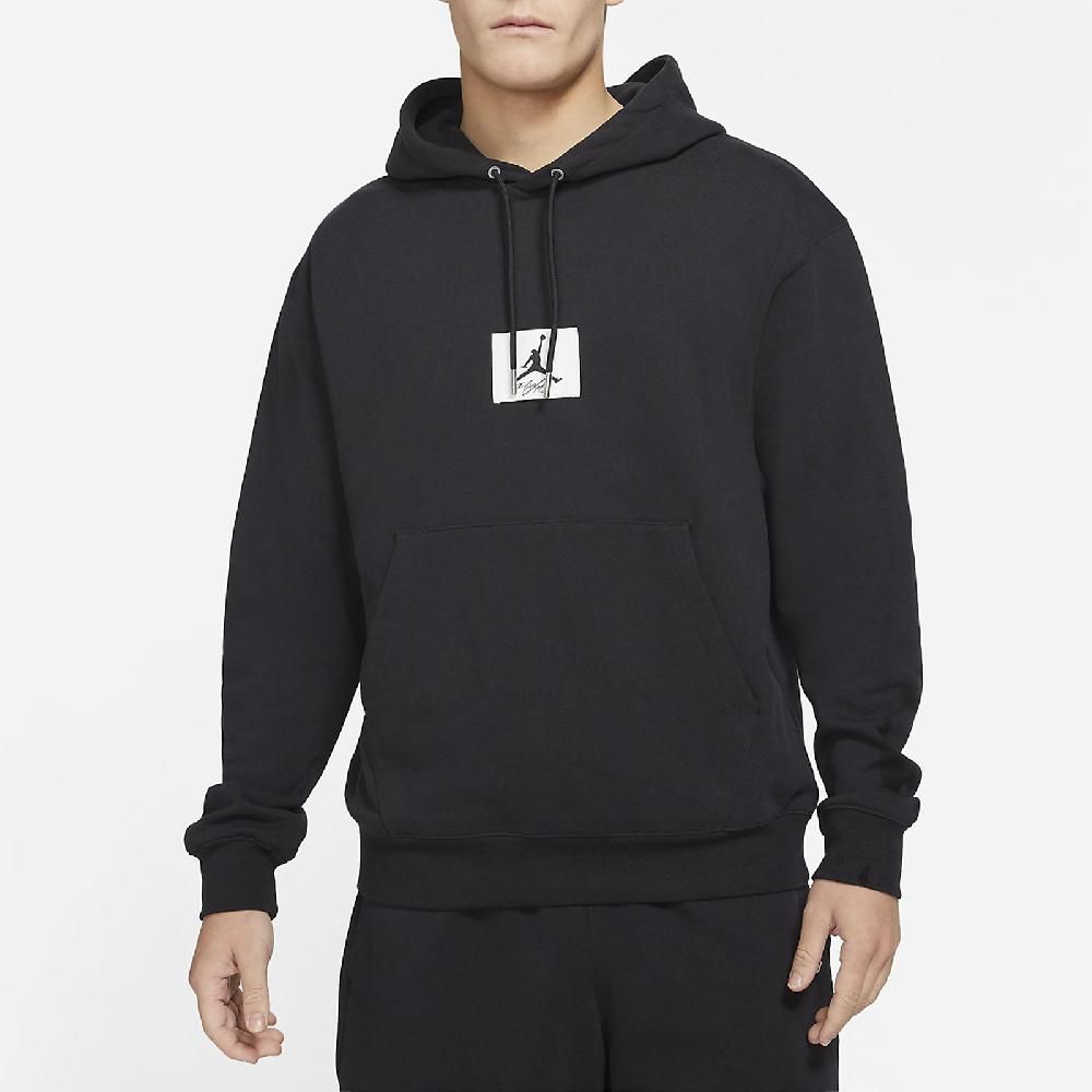 NIKE 耐吉  帽T Fleece Hoodie 運動休閒 男款 連帽上衣 羅紋袖口下擺 袋鼠口袋 厚實 黑 白 DA9817-010