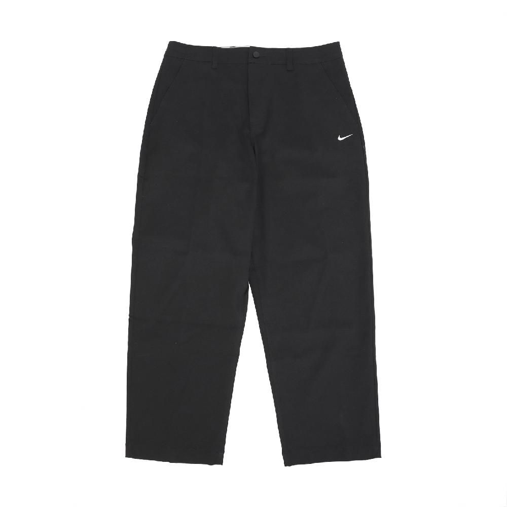 NIKE 耐吉 Nike 長褲 Life Unlined Cotton Chino 男款 黑 全黑 直筒褲 寬鬆 褲子 刺繡 小勾 DX6028-010