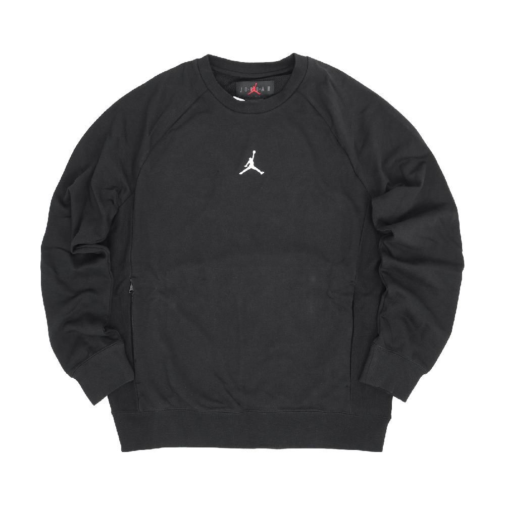 NIKE 耐吉  Jordan Dri-FIT Sports 男款 長袖 喬丹飛人 LOGO 拉鍊 排汗 黑 DV1287-010