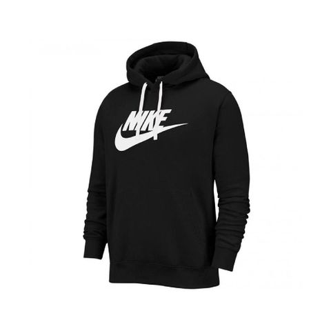 NIKE 耐吉 帽T Pullover Hoodie 運動休閒 男款 基本款 連帽上衣 推薦 百搭 口袋 黑 白 BV2974-010